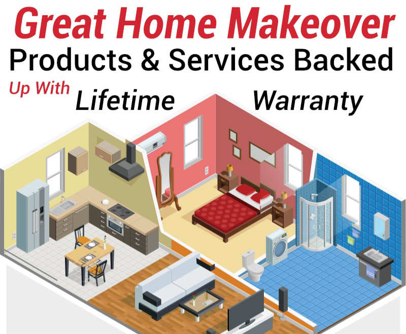 Great Home Makeover Products & Services Backed Up With Lifetime Warranty